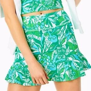Lilly Pulitzer UPF 50+ Luxletic Zadora High Rise Skort Safari Sangria Size XS